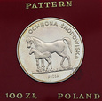 PRL, 100 złotych, 1981, Konie PRÓBA #