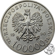 III RP, 100000 złotych, 1990, Solidarność 