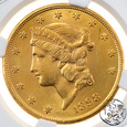 USA, 20 dolarów, 1898 S, NGC MS 61