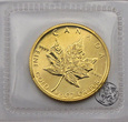 Kanada, 5 dolarów, 2012, Liść Klonowy 1/10 oz