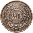 Urugwaj - 20 Centesimos Centymów 1857 - D - Lyon - STAN !