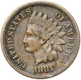 USA - 1 Cent 1881 - INDIAN HEAD - Indianin - STAN !