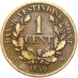 Duńskie Indie Zachodnie - Fryderyk VII - 1 Cent 1859 ♁ - RZADSZA !