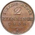 Prusy - Fryderyk Wilhelm IV - 2 Pfennig 1858 A - STAN !