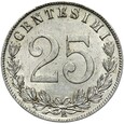 Włochy - Wiktor Emanuel III - 25 Centesimi 1902 - RZADKA - STAN !