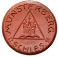 Munsterberg - Ziębice - 50 Pfennig BD (1921) - BRĄZOWA CERAMIKA