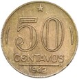 Brazylia - 50 Centavos 1942 GETULIO VARGAS - MIEDZIONIKIEL - STAN !