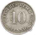 Niemcy - Cesarstwo - 10 Pfennig 1900 G - rzadsza !