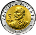 Kuba moneta 5 Pesos 2016 BIMETAL 120. rocznica śmierci Antonio Maceo