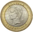 Wenezuela - moneta - 1 Bolivar 2007 - BIMETAL - ODMIANA DUŻA JEDYNKA