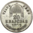 Węgry - Franciszek Józef I - 20 Krajcaraów 1870 GYF - Srebro