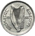 Irlandia - 3 Pensy 1935 - ZAJĄC - Nikiel - STAN !