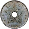 Kongo Belgijskie - Leopold II - 10 Centymów 1888 - Bruksela - STAN !