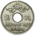 OSTAFRIKA DOA Niemiecka Afryka Wschodnia - 5 Heller 1914 J - STAN !