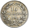 Dania - Fryderyk VII - 16 Skilling 1856 VS - Srebro