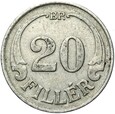 Węgry - 20 Filler 1927 BP - RZADSZA !