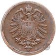 Niemcy - Cesarstwo - 1 Pfennig 1875 H - rzadka mennica!