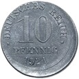 Niemcy - Cesarstwo - 10 Pfennig 1921 - DESTRUKT PRZESUNIĘTY KRĄŻEK