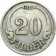 Węgry - 20 Filler 1927 BP - RZADSZA !