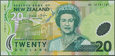 Nowa Zelandia - 20 dolarów 2014 * Elżbieta II * sokół * polimer