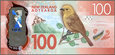 Nowa Zelandia - 100 dolarów 2016 * ptak * nowea seria * polimer