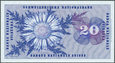 Szwajcaria - 20 franków 1971 * P46u * Generał Dufour * UNC