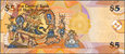 Bahamy - Bahamas - 5 dolarów 2013 * P72A * złoty statek