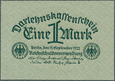 Niemcy - Rep. Weimarska - 1 marka 1922 * P61 * Ros73 * stan bankowy