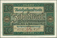 Niemcy - Rep. Weimarska - 10 marek 1920 * P67 * Ros63a * stan bankowy