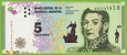 ARGENTYNA 5 Pesos ND/2015 P359 B UNC