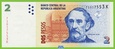 ARGENTYNA 2 Pesos ND/2010 P352(6) K UNC 