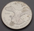 Srebrna moneta 1 oz Ag999, Kanada: Sokół Wędrowny