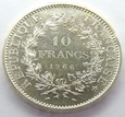 10 Franków Francja Herkules 1965 25g Ag900