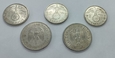 Zestaw 5 srebrnych monet, III Rzesza