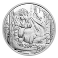 Srebrna moneta Apex Predators: Waran z Komodo vs Tygrys, 1 oz, 2022