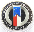 Srebrna moneta NBP 10 zł Wstąpienie Polski do Unii 14,14g Ag925