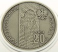 Srebrna moneta NBP 20 zł Pamięci ofiar Getta 28,28g Ag925