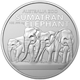 Srebrna moneta Australijskie Zoo: Słoń Sumatrzański, 1 oz, 2022