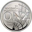 Polska, III RP, 20 złotych 1995, 50 rocznica powstania ONZ