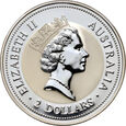 Australia, 2 dolary 1998, Kookaburra, 2 uncje srebra