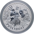 #AL# Tuvalu, Elżbieta II, 5 dolarów 2021, Posejdon, 5 uncji srebra