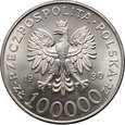 #AJ# Polska, III RP, 100000 złotych 1990, Solidarność, typ A