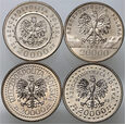 Polska, III RP, Zestaw 4 x 20000 złotych 1993, Kompletny rocznik