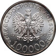 #AJ# Polska, III RP, 100000 złotych 1990, Solidarność, typ A