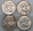 #B03# 64. Niemcy, III Rzesza, 4 x 5 marek, Hindenburg