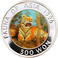 Korea Północna, 500 wonów 1996, Zwierzęta Azji- Tygrys