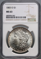 #AJ# USA, dolar 1883 O, Morgan, NGC MS63