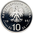 Polska, III RP, 10 złotych 1998, Zygmunt III Waza, półpostać