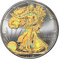 USA, 1 dolar 2009, Srebrny orzeł, złocony, uncja Ag