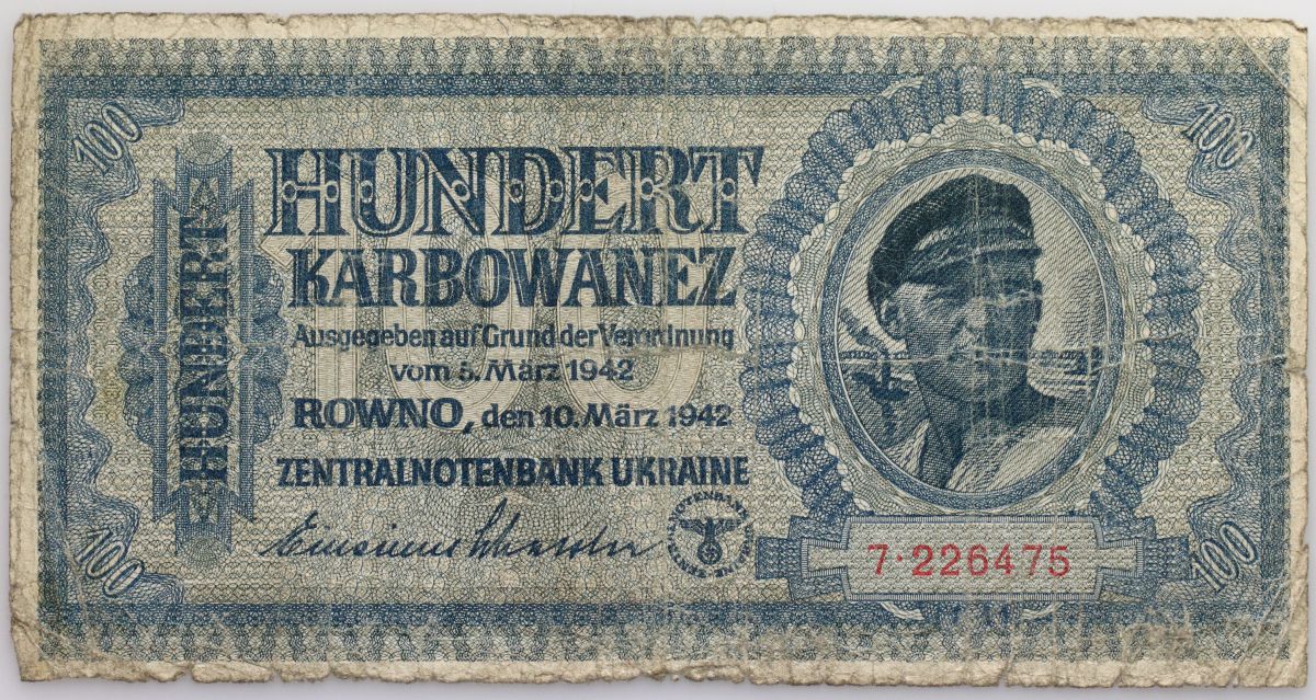 21. Ukraina, 100 karbowańców 1942